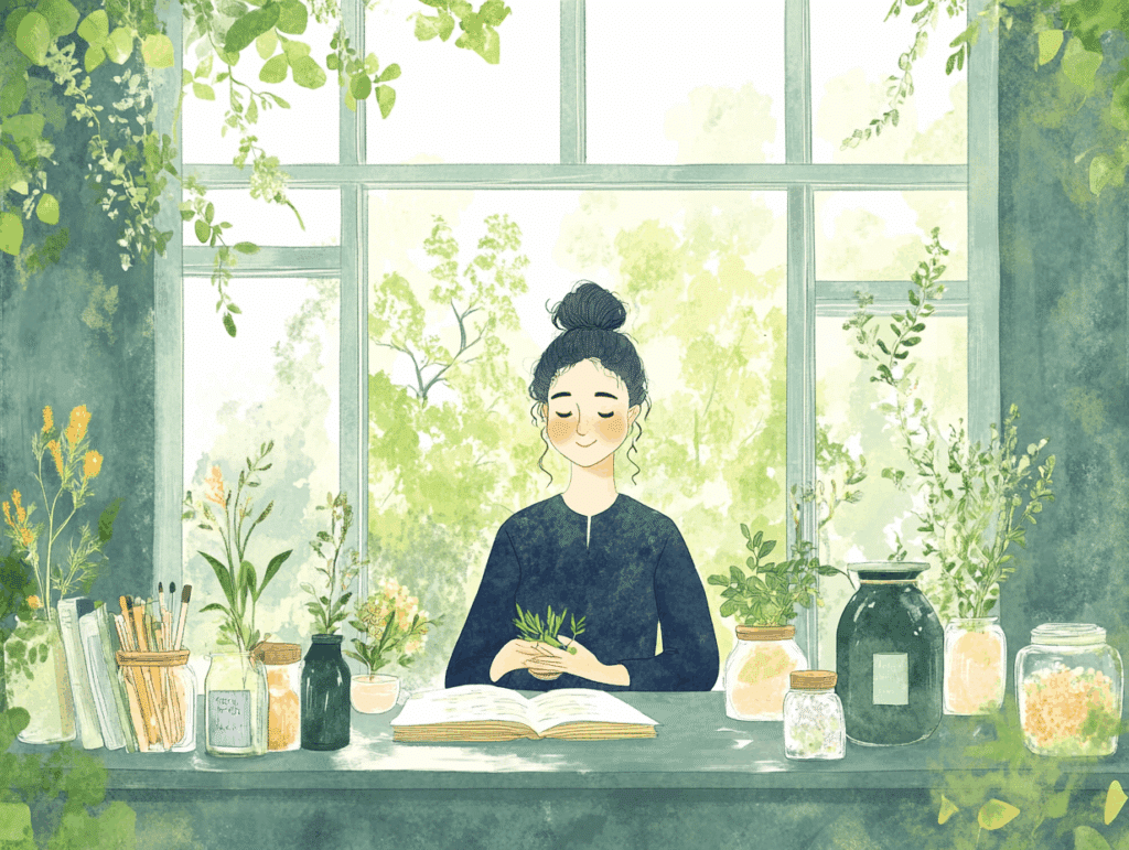 une naturopathe qui exerce son métier et qui a suivie une formation en naturopathie